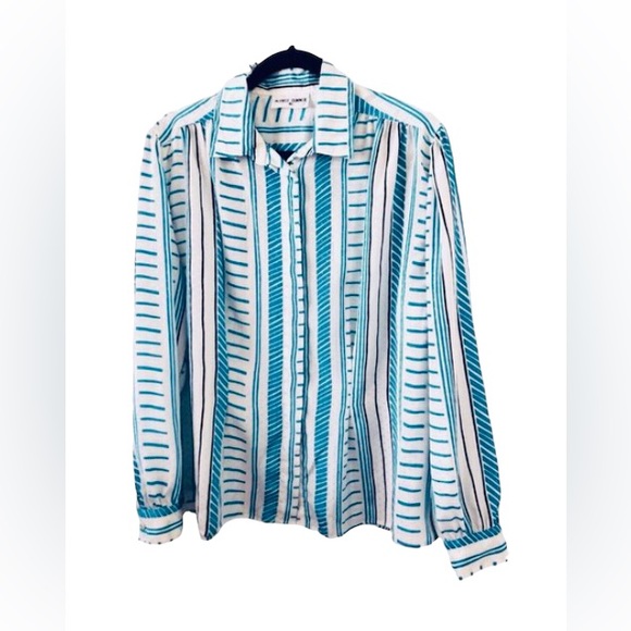 VTG Alfred Dunner Print Button Down Blouse Size 40 (L) - Picture 6 of 15